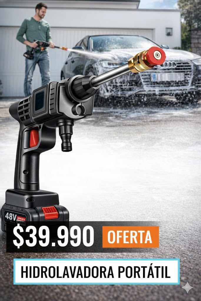 Hidrolavadora Inalambrica + Batería + Adaptador